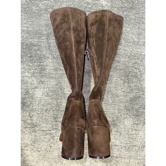 Christian Louboutin Jane Botta 55 Cosme Dark Brown Suede Knee High Heel Boot 40 - Picture 14 of 15